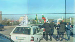 Протестът на енергетици и миньори от "Марица Изток" стигна до Хасково